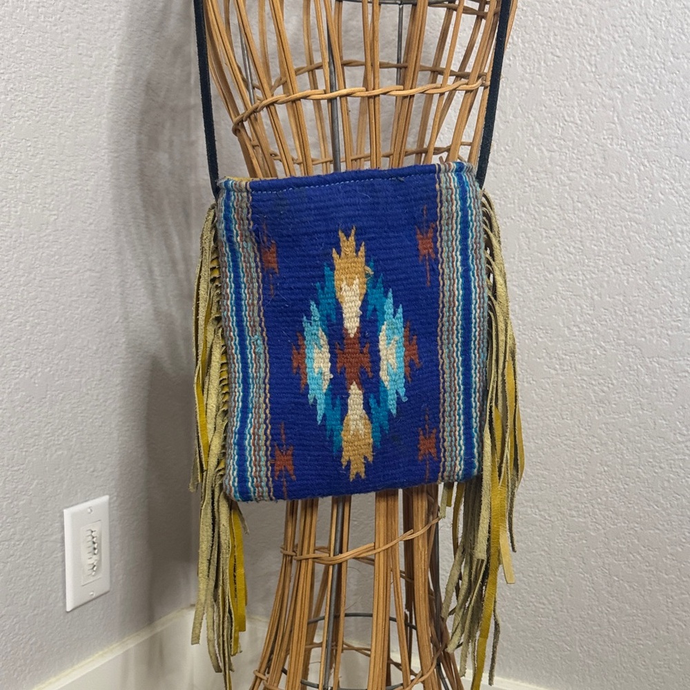 Bohemian Blue and Yellow Crossbody Bag